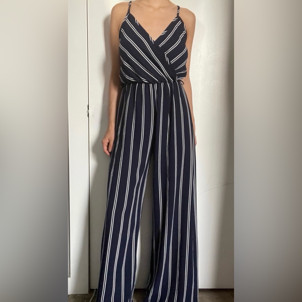 Striped Maxi Jumpsuit